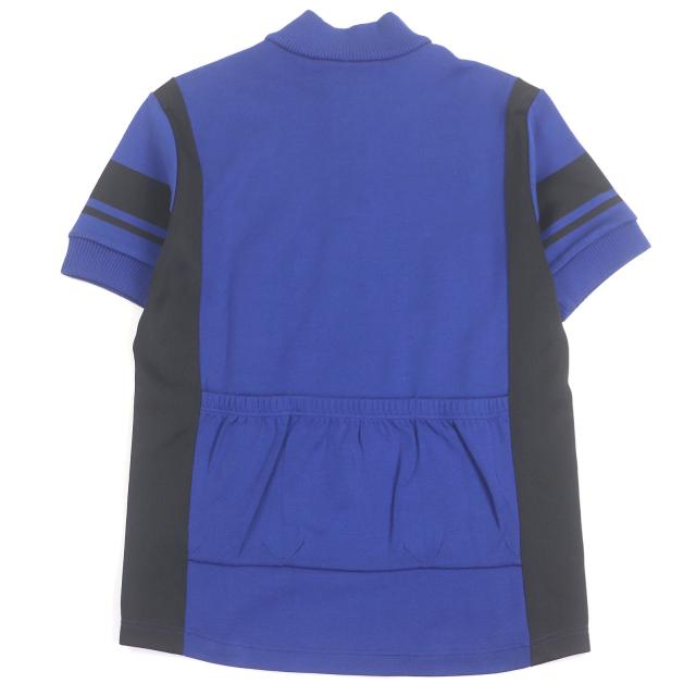 美品□LOUIS VUITTON ルイヴィトン ジャガード サイクリング Tシャツ ハーフジップ 半袖ニット ブルー ブラック S イタリア製 正規品_2