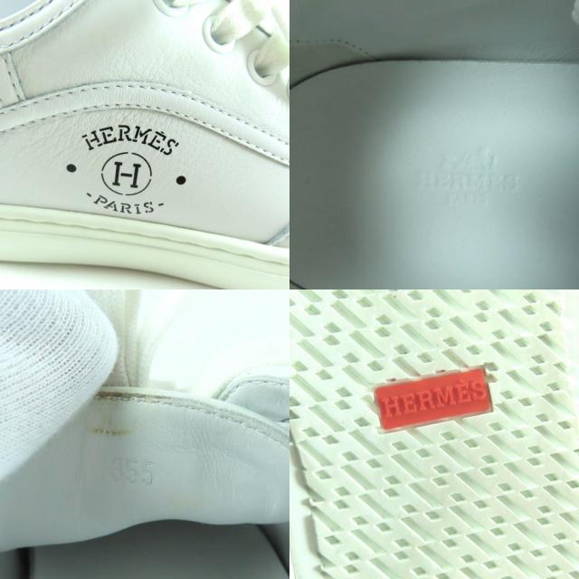 美品☆HERMES エルメス ゲット ロゴデザイン レースアップ レザー