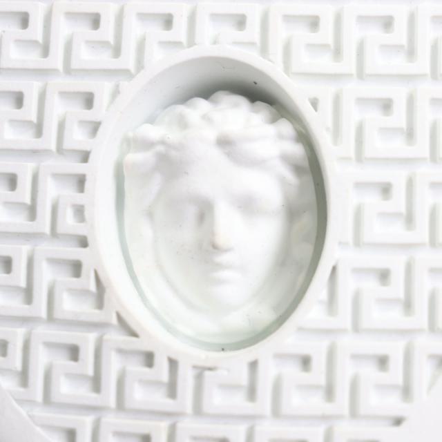 未使用品▼VERSACE ヴェルサーチ バロッコ グレカ キャンバス レースアップ ローカットスニーカー ブルー 39 箱・保存袋付き 伊製 メンズ_9