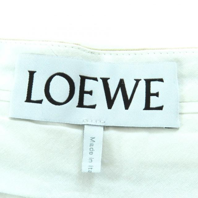 未使用品△LOEWE ロエベ S359Y04XCW コット100％ン テーラードショーツ ハーフパンツ ベージュ 36 イタリア製 正規品 レディース_4