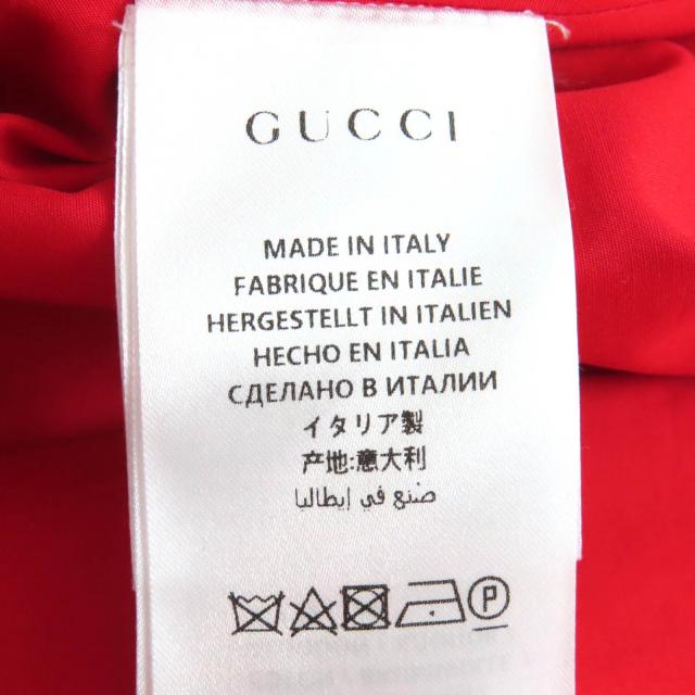 極美△GUCCI グッチ 560915 Horsebit Midi Pleated long Skirt ホースビット柄 GGボタン ロング タック フレアスカート レッド 38 正規品_7