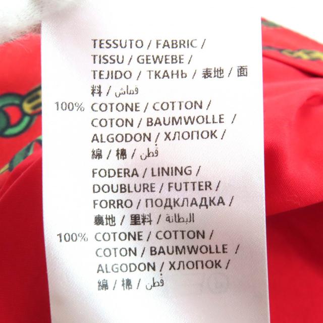 極美△GUCCI グッチ 560915 Horsebit Midi Pleated long Skirt ホースビット柄 GGボタン ロング タック フレアスカート レッド 38 正規品_8