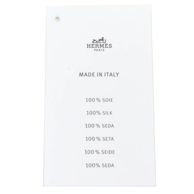 未使用品△HERMES エルメス グルネル エクスリブリス バレッタ シルク100％ シルバー金具 リボン付 ヘアアクセサリー ブラック ベージュ_7