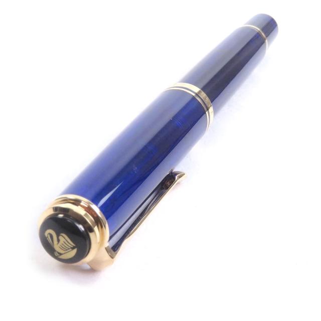 極美品□PERIKAN ペリカン M600 スーベレーン ペン先14C EFニブ 特別生産品 キャップ式 万年筆 マリーンブルー ゴールド ドイツ製 メンズ_2