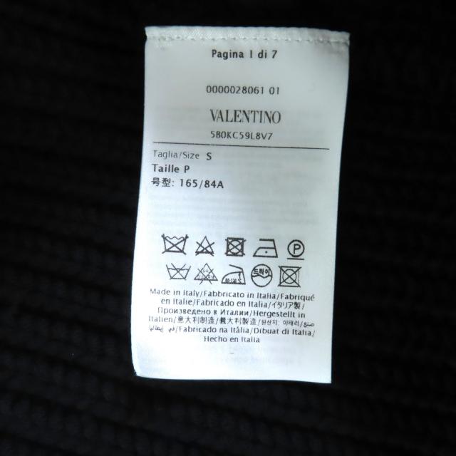 美品◇Valentino ヴァレンチノ 24AW 5B0KC59L8V7 バージンウール100％ オーバーサイズ ケーブル編み ニット セーター 黒 S 伊製 正規品_6