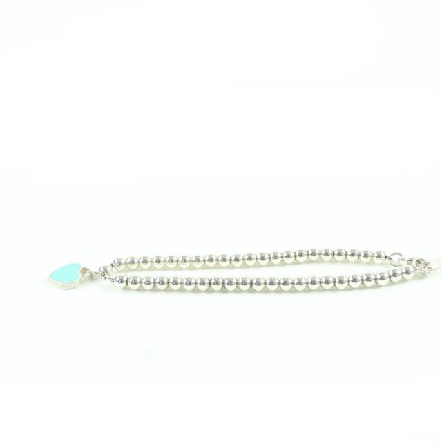 美品☆TIFFANY&Co. リターン トゥ ティファニー ティファニー ブルー ハート タグ ビーズ ブレスレット AG925 1Pダイヤモンド 重量5.7g_3