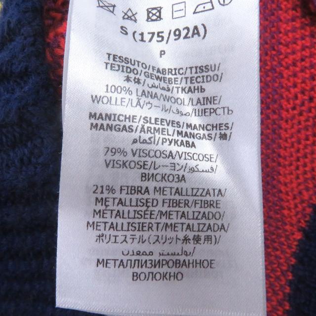 未使用品□GUCCI グッチ 23SS 724770 タートルネック ドッキングデザイン 長袖ニット セーター マルチカラー S イタリア製 正規品 メンズ_5