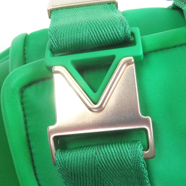 未使用品□BOTTEGAVENETA ボッテガヴェネタ 690034 Flash 一部レザー ダブルベルト スライドサンダル シャワーサンダル グリーン 41 伊製_6
