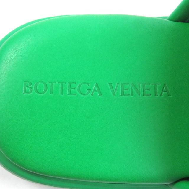 未使用品□BOTTEGAVENETA ボッテガヴェネタ 690034 Flash 一部レザー ダブルベルト スライドサンダル シャワーサンダル グリーン 41 伊製_7