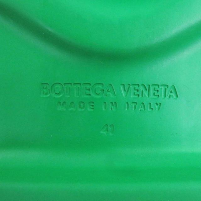 未使用品□BOTTEGAVENETA ボッテガヴェネタ 690034 Flash 一部レザー ダブルベルト スライドサンダル シャワーサンダル グリーン 41 伊製_8