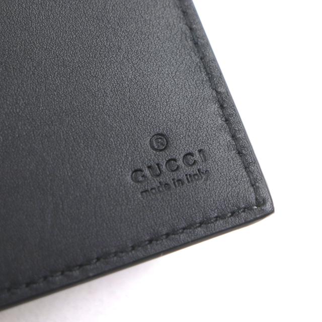 未使用品▼GUCCI グッチ 821209 コーティングファブリック GG エンブレム パスケース 名刺入れ カードケース ブラック イタリア製 メンズ GGキャンバス グッチ カードケース/名刺入れ GUCCI GGスプリーム ハチ