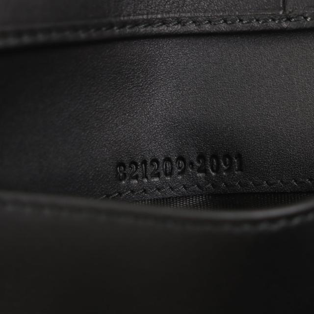 未使用品▼GUCCI グッチ 821209 コーティングファブリック GG エンブレム パスケース 名刺入れ カードケース ブラック イタリア製 メンズ_7