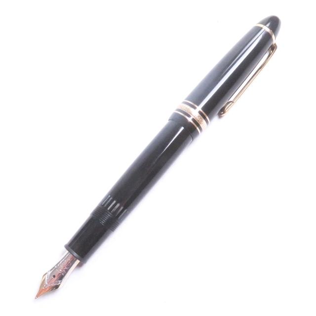 良品□MONTBLANC モンブラン マイスターシュテュック 146 ペン先14K Mニブ キャップ式 万年筆 ブラック ゴールド ケース付き ドイツ製