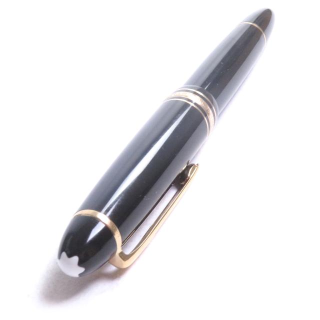 良品□MONTBLANC モンブラン マイスターシュテュック 146 ペン先14K Mニブ キャップ式 万年筆 ブラック ゴールド ケース付き ドイツ製_2
