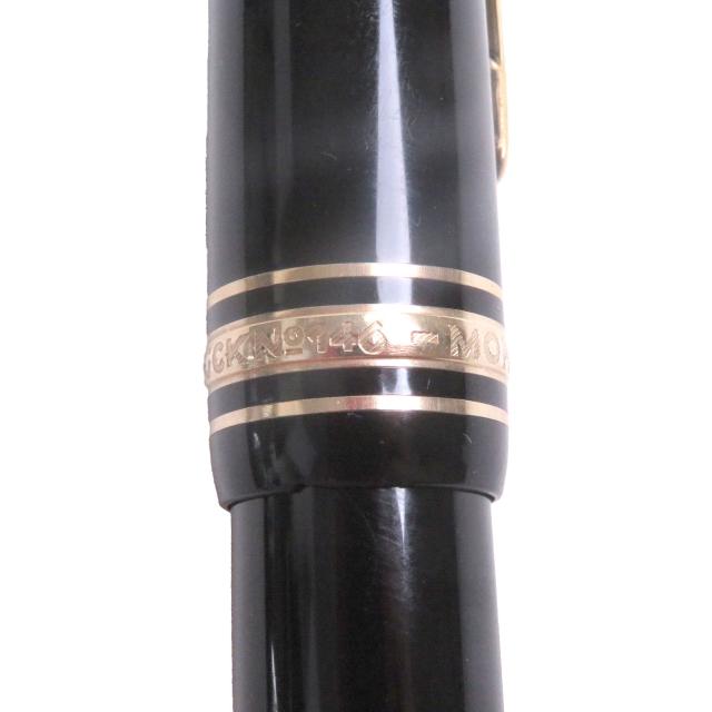 良品□MONTBLANC モンブラン マイスターシュテュック 146 ペン先14K Mニブ キャップ式 万年筆 ブラック ゴールド ケース付き ドイツ製_8