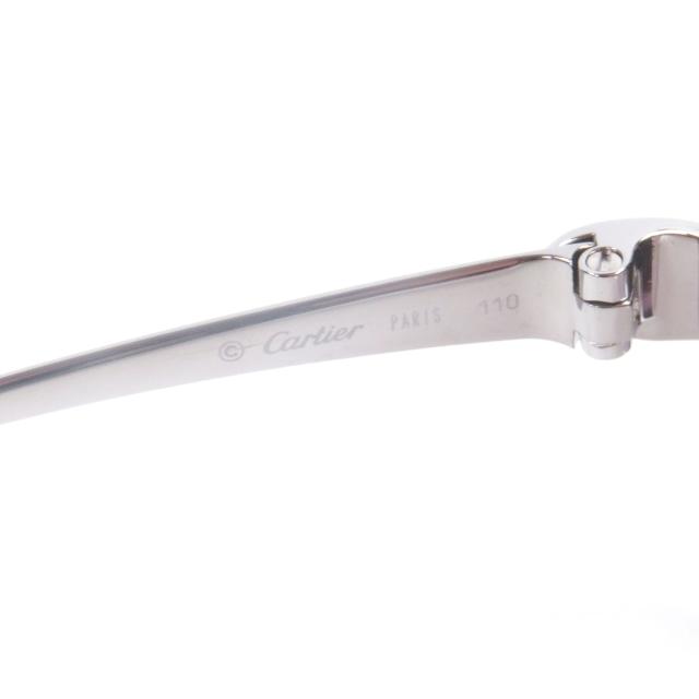 美品□Cartier カルティエ パンテール ドゥ カルティエ ツーポイント サングラス ガンメタリック パープル 保存袋付き フランス製 メンズ_9