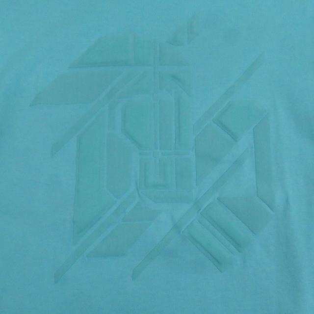 極美品□HERMES エルメス シュヴォー・アン・シンメトリー コットン100％ カットソー 半袖Ｔシャツ ライトブルー XL イタリア製　メンズ_3