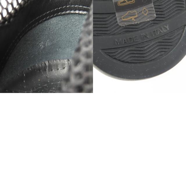 極美品★CHANEL シャネル G30786 ココマーク スウェードレザー使い メッシュ ハイカットスニーカー ブラック 36 イタリア製 レディース_9