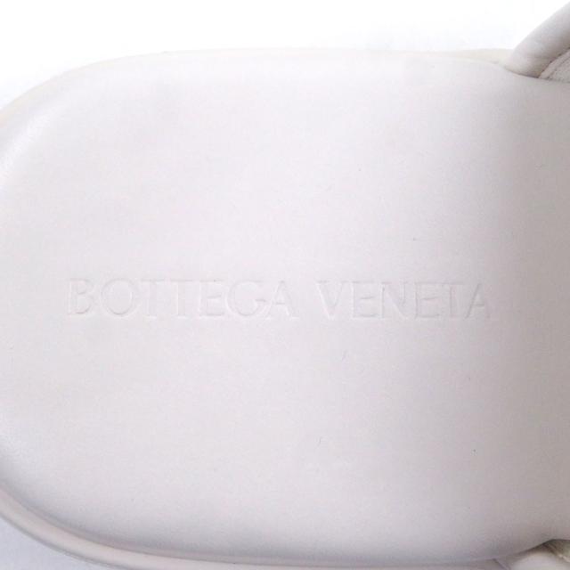 未使用品□BOTTEGAVENETA ボッテガヴェネタ 690034 Flash 一部レザー ダブルベルト シャワーサンダル アイボリー 43 保存袋付 イタリア製_7