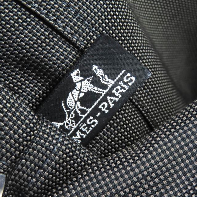 極美品△HERMES エルメス エールライン MM 鍵・カデナ付き セリエボタン キャンバス 大型 トートバッグ ボストンバッグ グレー 仏製_8