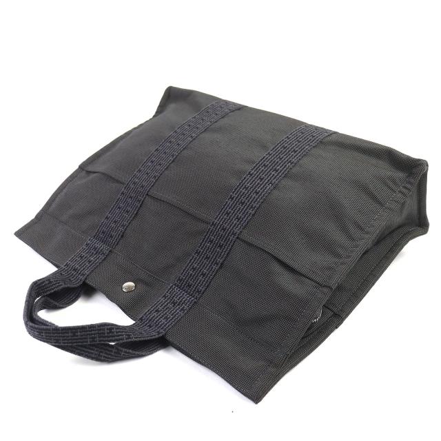 極美品△HERMES エルメス エールライン MM 鍵・カデナ付き セリエボタン キャンバス 大型 トートバッグ ボストンバッグ グレー 仏製_2