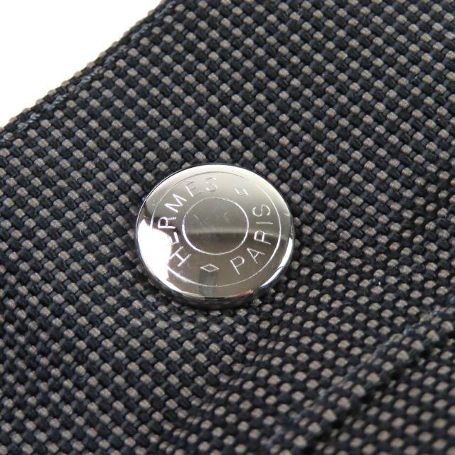 極美品△HERMES エルメス エールライン MM 鍵・カデナ付き セリエボタン キャンバス 大型 トートバッグ ボストンバッグ グレー 仏製_7