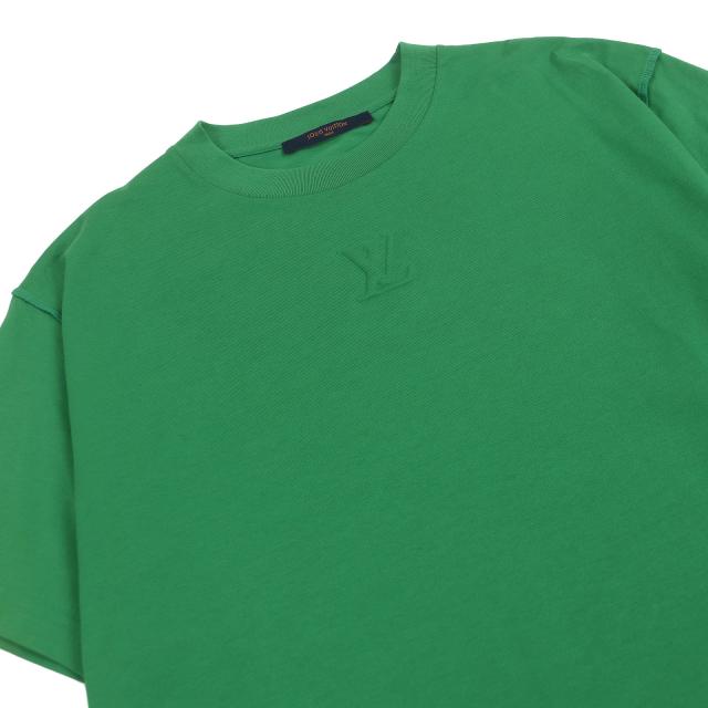 極美品□LOUIS VUITTON ルイヴィトン インサイドアウト LV デボスエンボスロゴ 半袖Ｔシャツ グリーン M イタリア製 正規品 メンズ_1