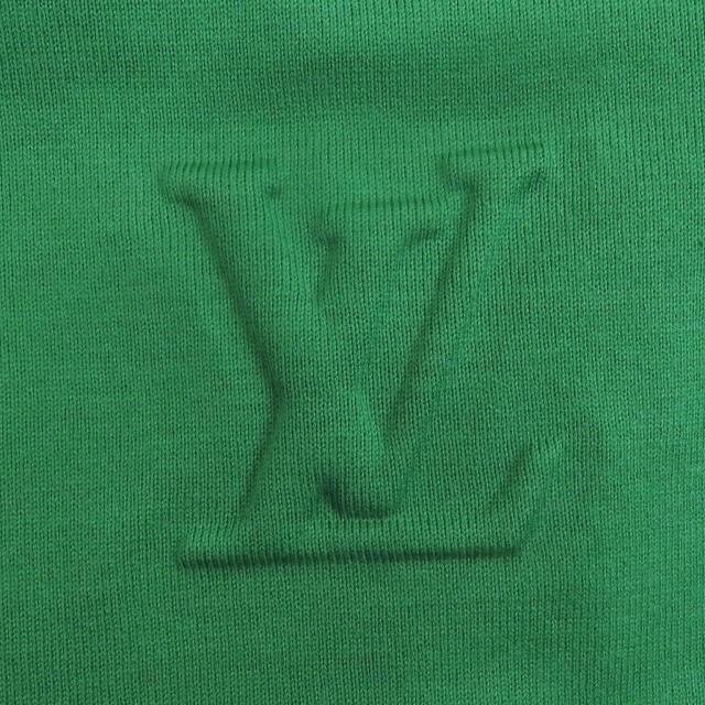 極美品□LOUIS VUITTON ルイヴィトン インサイドアウト LV デボスエンボスロゴ 半袖Ｔシャツ グリーン M イタリア製 正規品 メンズ_3