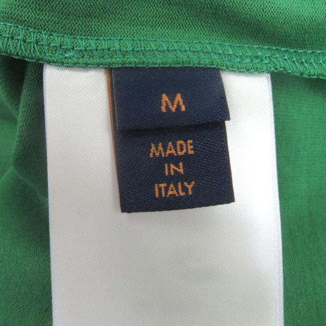 極美品□LOUIS VUITTON ルイヴィトン インサイドアウト LV デボスエンボスロゴ 半袖Ｔシャツ グリーン M イタリア製 正規品 メンズ_6