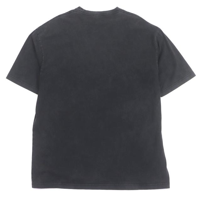 美品□BALENCIAGA バレンシアガ 571205 BBロゴプリント USED加工 オーバーサイズ 半袖Ｔシャツ カットソー ブラック XS 正規品 メンズ_2