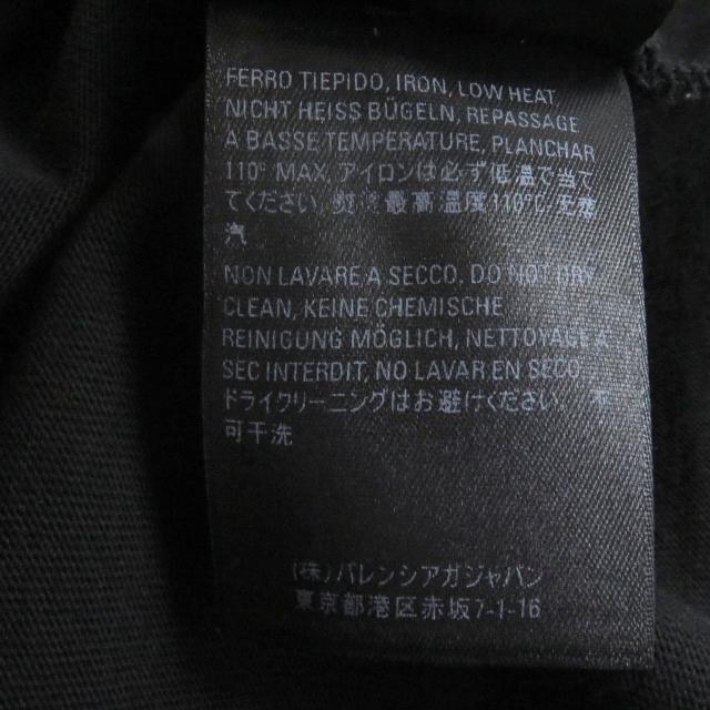 美品□BALENCIAGA バレンシアガ 571205 BBロゴプリント USED加工 オーバーサイズ 半袖Ｔシャツ カットソー ブラック XS 正規品 メンズ_6