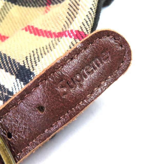 美品△Supreme BURBERRY シュプリーム バーバリー 22SS Burberry Denim 6-Panel ノバチェック柄 ベースボールキャップ 帽子　ベージュ_6