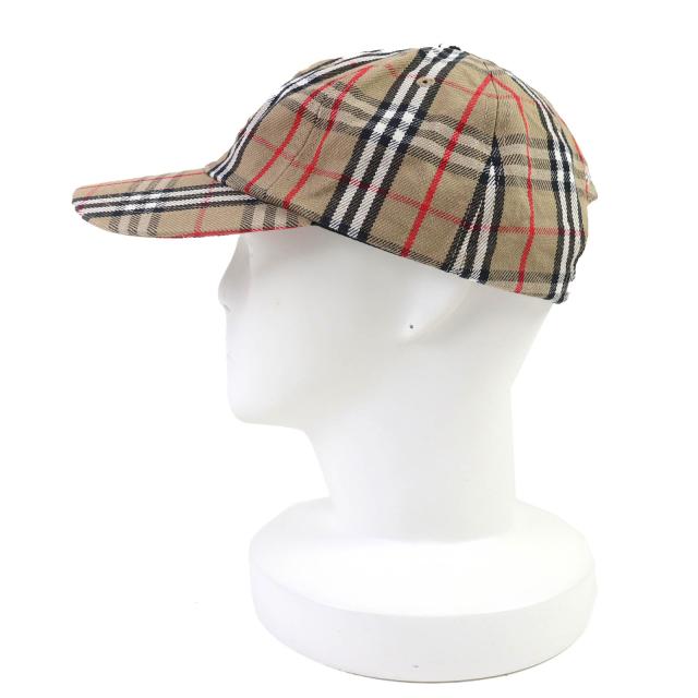美品△Supreme BURBERRY シュプリーム バーバリー 22SS Burberry Denim 6-Panel ノバチェック柄 ベースボールキャップ 帽子　ベージュ_1