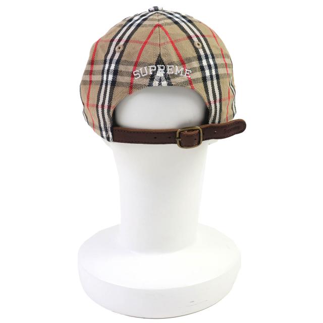 美品△Supreme BURBERRY シュプリーム バーバリー 22SS Burberry Denim 6-Panel ノバチェック柄 ベースボールキャップ 帽子　ベージュ_3