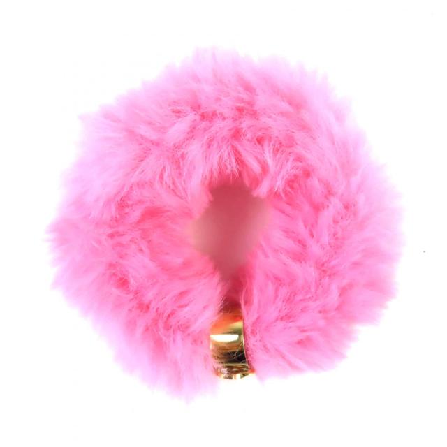 極美品◇CHANEL シャネル B24C ココマーク金具付き ファー シュシュ ヘアゴム 髪留め ヘアアクセサリー ピンク イタリア製 レディース_1