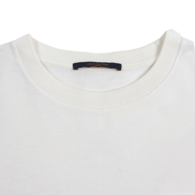 美品▼LOUIS VUITTON ルイヴィトン 20AW コットン100% ダミエ ロゴプレート付き クルーネック ショートスリーブ 半袖Ｔシャツ XL 正規品_1