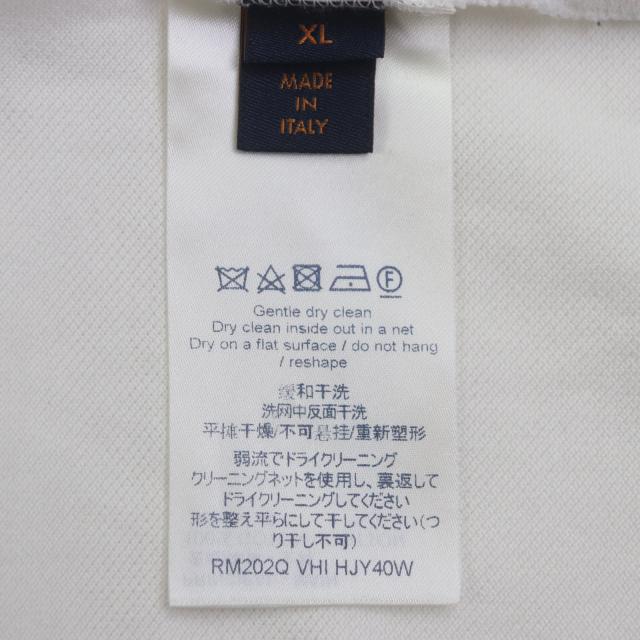 美品▼LOUIS VUITTON ルイヴィトン 20AW コットン100% ダミエ ロゴプレート付き クルーネック ショートスリーブ 半袖Ｔシャツ XL 正規品_5
