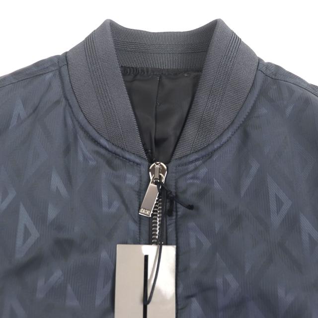 未使用品▼DIOR ディオール オム 143C432E5914 CDダイヤモンド ダブルジップアップ ボンバージャケット ブルーグレー 50 正規品 メンズ_1