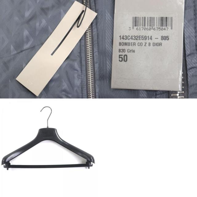 未使用品▼DIOR ディオール オム 143C432E5914 CDダイヤモンド ダブルジップアップ ボンバージャケット ブルーグレー 50 正規品 メンズ_9