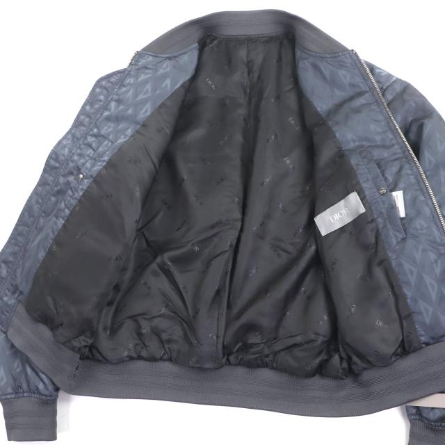 未使用品▼DIOR ディオール オム 143C432E5914 CDダイヤモンド ダブルジップアップ ボンバージャケット ブルーグレー 50 正規品 メンズ_3