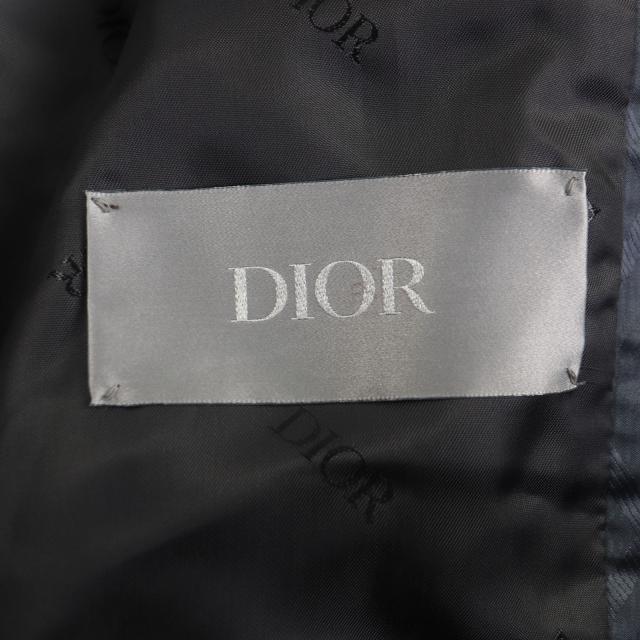 未使用品▼DIOR ディオール オム 143C432E5914 CDダイヤモンド ダブルジップアップ ボンバージャケット ブルーグレー 50 正規品 メンズ_6
