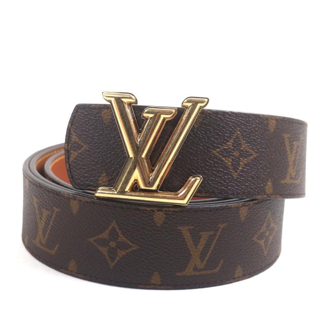 未使用品▼LOUIS VUITTON ルイヴィトン M8845 ダミエ ベルト LV ディメンション 40MM リバーシブル ブラウン ゴールド金具 120/48 メンズ