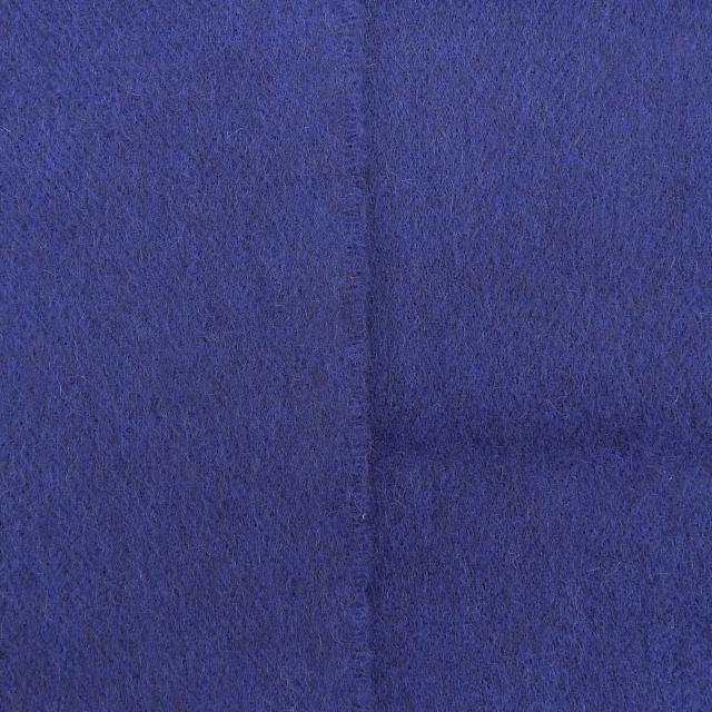 未使用品▲HERMES エルメス IMPRIME HERMES ODYSEE カシミヤ100％ Hロゴデザイン フリンジ付き マフラー ネイビー 箱付き 英国製 メンズ_4