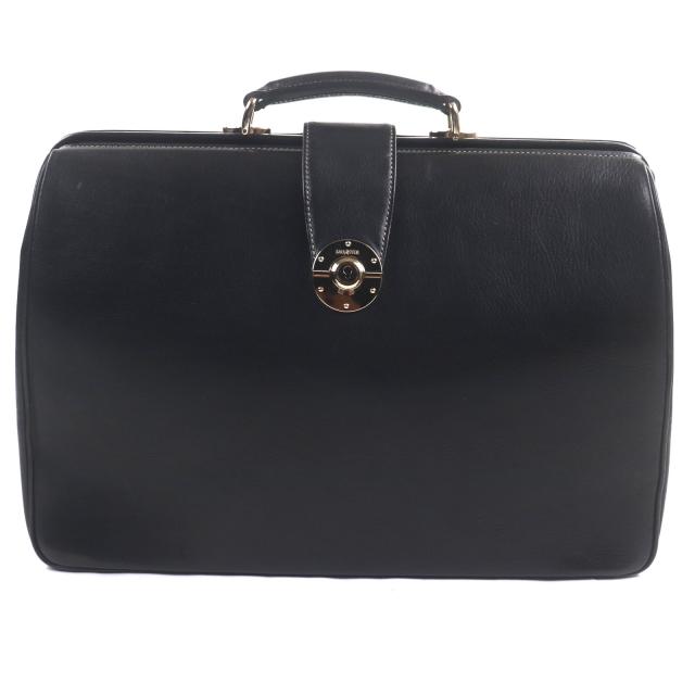 美品▼GOLD PFEIL ゴールドファイル レザー 鍵付き ドクターバッグ  ダレスバッグ ブリーフケース ブラック ゴールド金具 保存袋付き