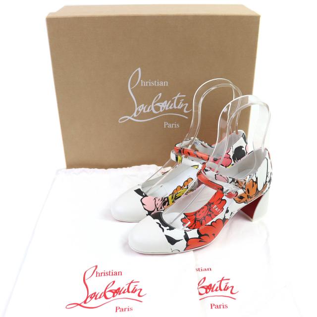 未使用品△CHRISTIAN LOUBOUTIN SHUN SUDO クリスチャン ルブタン シュン スドウ ミス ジェーン レザー パンプス 35.5 伊製_1