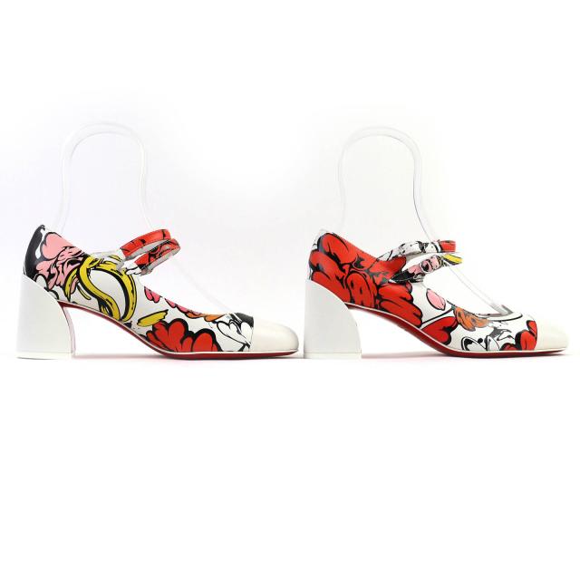 未使用品△CHRISTIAN LOUBOUTIN SHUN SUDO クリスチャン ルブタン シュン スドウ ミス ジェーン レザー パンプス 35.5 伊製_3