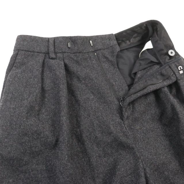 美品▲CELINE セリーヌ 2P240921C ウール100％ ツープリーツニューウェーブ ロングパンツ スラックス グレー 36 イタリア製 正規品_2