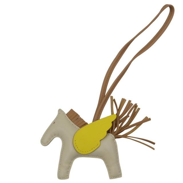 良品▲HERMES エルメス ロデオチャーム ペガサスPM アニョーミロ スイフト クレ チャイ ライム バッグチャーム Z刻印 仏製 レディース