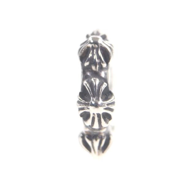 極美品▼CHROME HEARTS クロムハーツ クロスバンド 925 ポスト14K 片耳用 ピアス シルバー 重量5.04g メンズ レディース アクセサリー