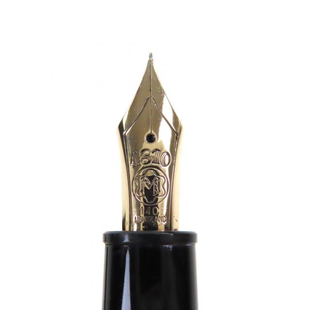 良品▼MONTBLANC モンブラン マイスターシュテュック 147 トラベラー ペン先14K Mニブ ホワイトスター 万年筆 ブラック ゴールド メンズ_5